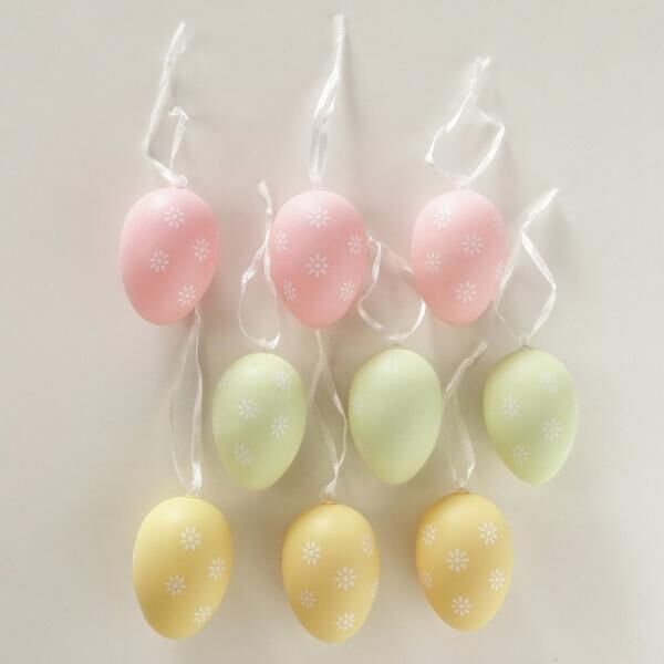 Boltze Osterei-Anhänger, 6 cm, 9er-Set