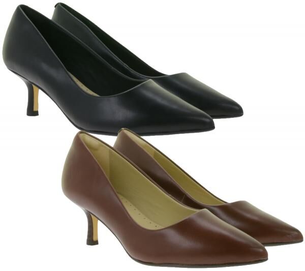 Clarks Violett55 Rae Damen High-Heels Abend-Schuhe Echtleder-Schuhe Pumps 2616744 Schwarz oder Braun