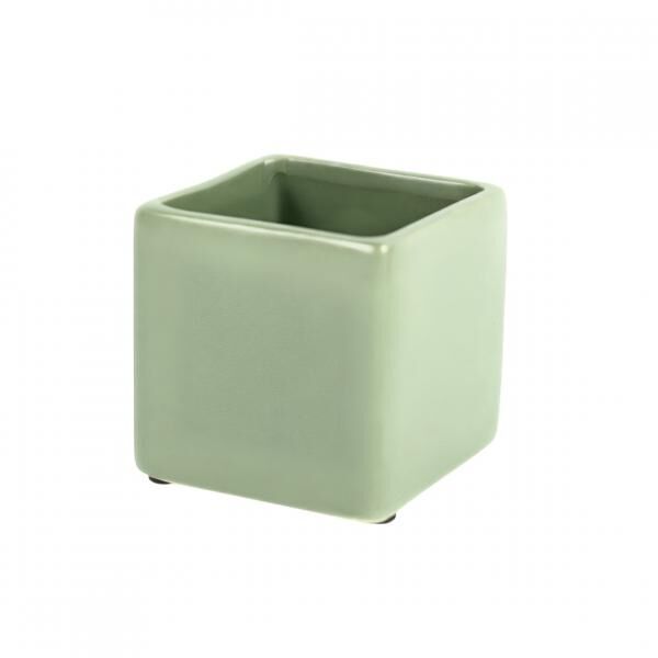 D&M bloempot vierkant Basic munt 7 cm