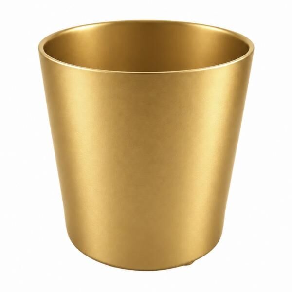 D&M Blumentopf „Basic“, goldfarben, 16,5 cm
