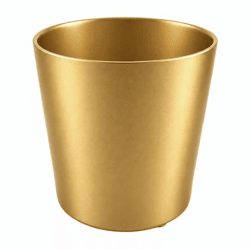 D&M Blumentopf „Basic“, goldfarben, 16,5 cm