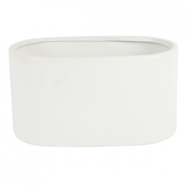 D&M Depot bloempot ovaal Basic wit 26 cm