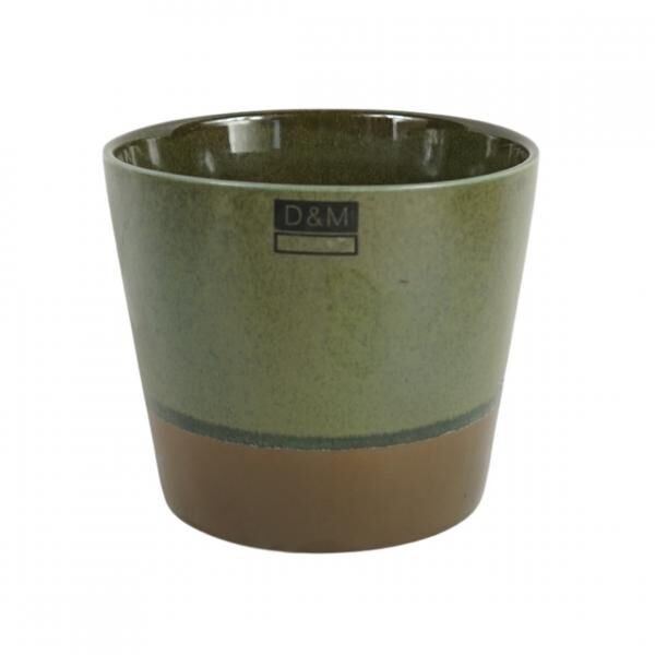 D&M Depot Blumentopf „Curso“ in Khaki, 17 cm