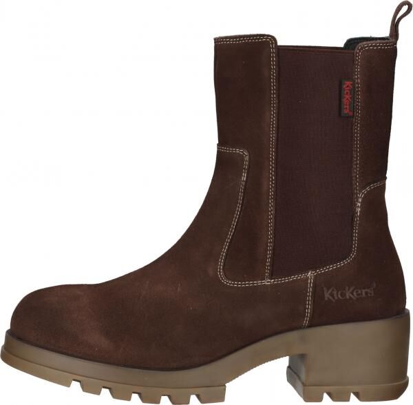 Elegante Kickers Stiefelette Schlupfschuhe f&uuml;r Damen 911550-50 9 Braun