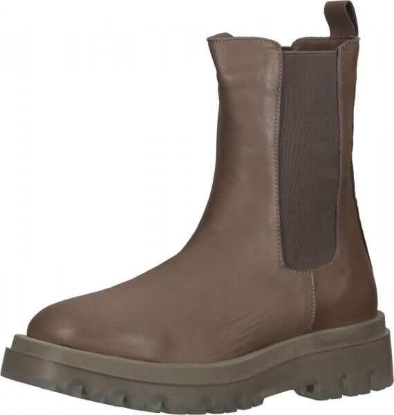 Elegante LAZAMANI Stiefelette Schlupfschuhe f&uuml;r Damen 67.071 taupe Beige
