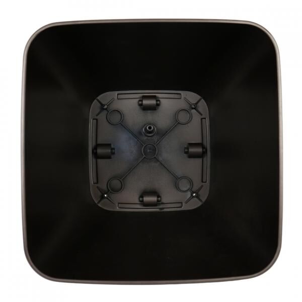 Fahrbarer Blumenkasten, schwarz, 44,5 cm