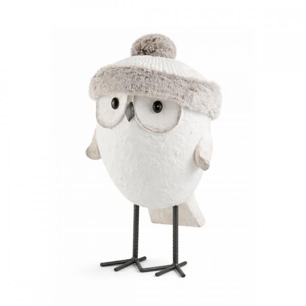 J-Line Statue Eule Winter 40 cm