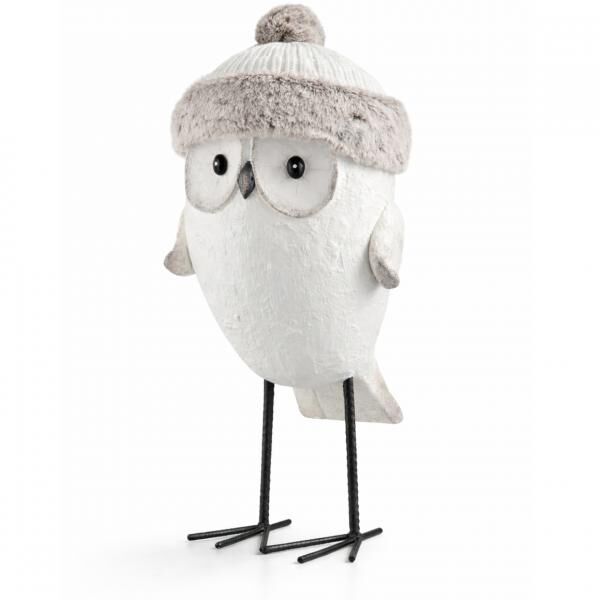 J-Line Statue Eule Winter 52 cm
