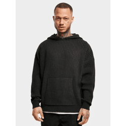 lässiger URBAN CLASSICS Herren Hoodie große Kapuze Kordelzug 5 g/m² Schwarz