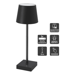 LED Tischleuchte, Batterie, schwarz, M, ca. 32cmH