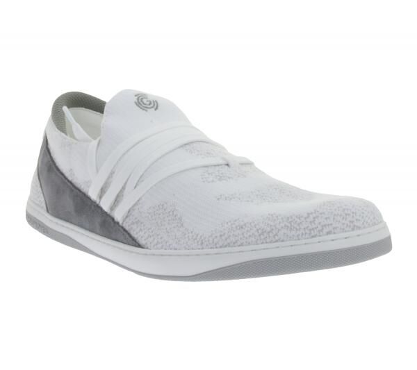 minimalistische GROUNDIES Barfu&szlig;schuhe Osaka Herren Low-Top Sneaker mit TrueSense Sohle Schn&uuml;r-Schuhe GND-280262-02 Wei&szlig;/Grau