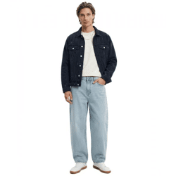 Moderne URBAN CLASSICS Herren Baggy Jeans aus Baumwolle – Weit geschnittene Denim Hose in Hellblau