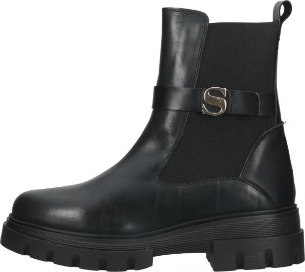 Modische SCAPA Stiefelette Schlupfschuhe f&uuml;r Damen 21/6685 900 Schwarz