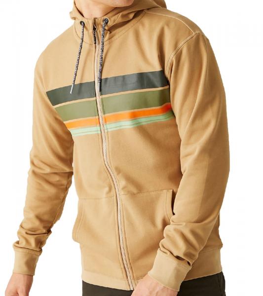 nachhaltige REGATTA Shorebay Herren Sweat-Jacke mit Kapuze Baumwoll-Jacke Sweatshirt-Jacke RMA564-J66 Beige