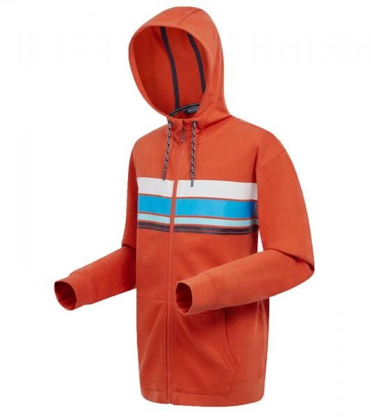 Sustainable REGATTA Shorebay Men's Hooded Sweatshirt Jacket, Cotton Jacket, Sweatshirt Jacket RMA564-33L Orange