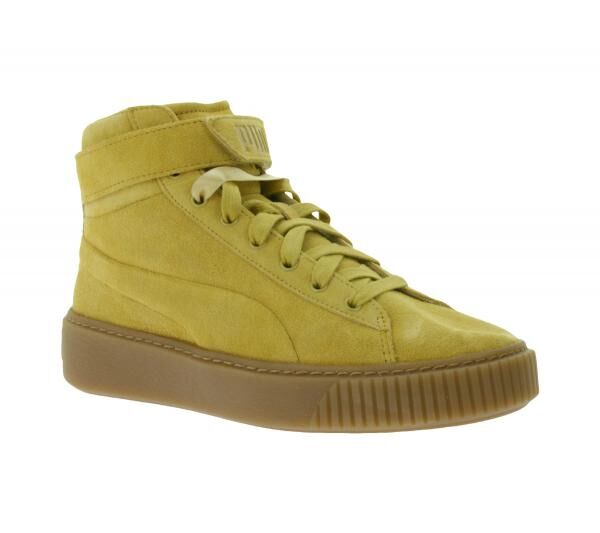PUMA Suede Platform Mid Damen Plateau-Sneaker Echt-Leder Hi-Top Sneaker 366018 03 Sand-Beige