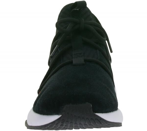 PUMA X Scuderia Ferrari SF Evo Cat II Suede LS Damen oder Herren Sneaker mit Ferrari-Logo Motorsport Leder-Schuhe 306373 01 Schwarz/Weiß/R