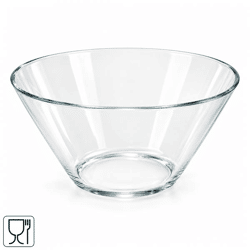 Schale aus transparentem Glas, 25 cm