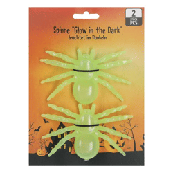 Spinne Glow in the Dark, 2er Set, ca. 10x7cm