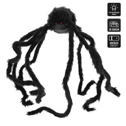 Spinne, schwarz, rote Augen, animiert, ca. 200cmD