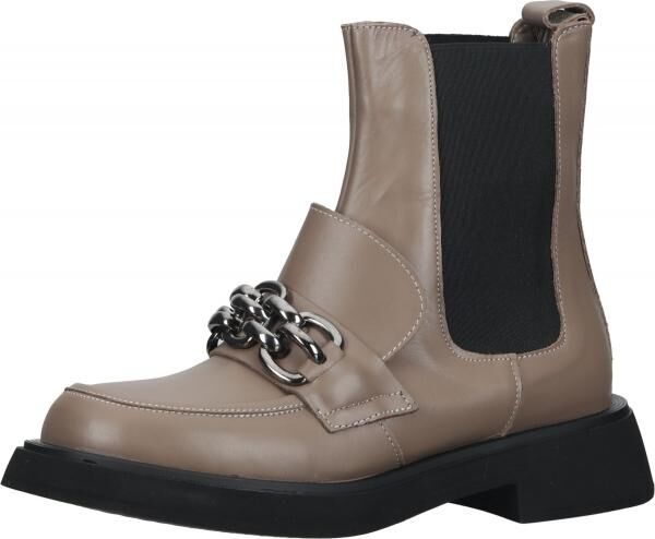 Sportliche LAZAMANI Stiefelette Schlupfschuhe f&uuml;r Damen 68.046 taupe Beige
