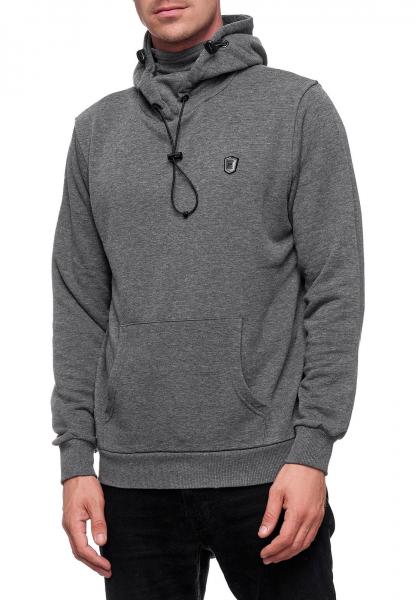 Sportlicher Hoodie f&uuml;r Herren mit cooler Kapuze Sweater Kapuzen-Pullover 19140 Anthrazit