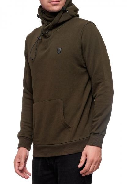 Sportlicher Hoodie f&uuml;r Herren mit cooler Kapuze Sweater Kapuzen-Pullover 19140 Khaki