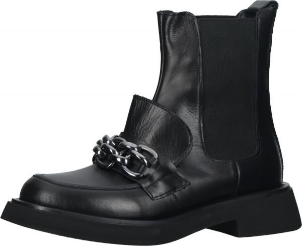 Vielseitige LAZAMANI Stiefelette Schlupfschuhe f&uuml;r Damen 68.046 black Schwarz