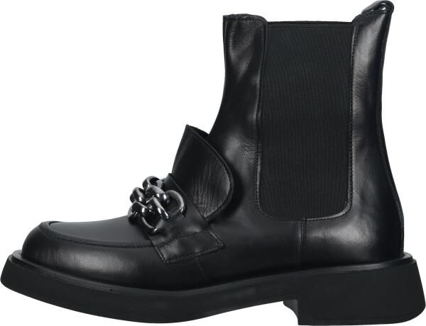 Vielseitige LAZAMANI Stiefelette Schlupfschuhe f&uuml;r Damen 68.046 black Schwarz
