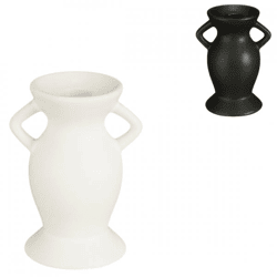 Candlestick Veneto black/white 12,5 cm 2 assorted