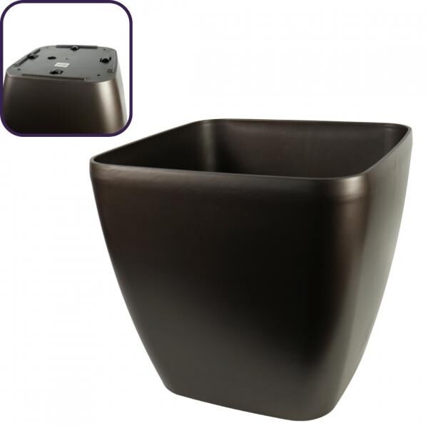 Rollbarer Blumenkasten, dunkelbraun, 44,5 cm