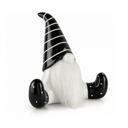J-Line Statue Weihnachtsmann sitzend schwarz/weiß 19 cm
