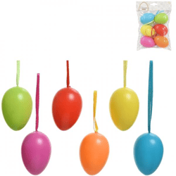Osterei-Anhänger, 6 cm, 6er-Set