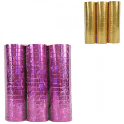 Goldfarbene und violette Serpentinen, 4 Meter, 2er-Set in verschiedenen Farben (3 Stück)