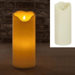 LED Blockkerze, Tinos, OUTDOOR, M, ca. 13x30cmH