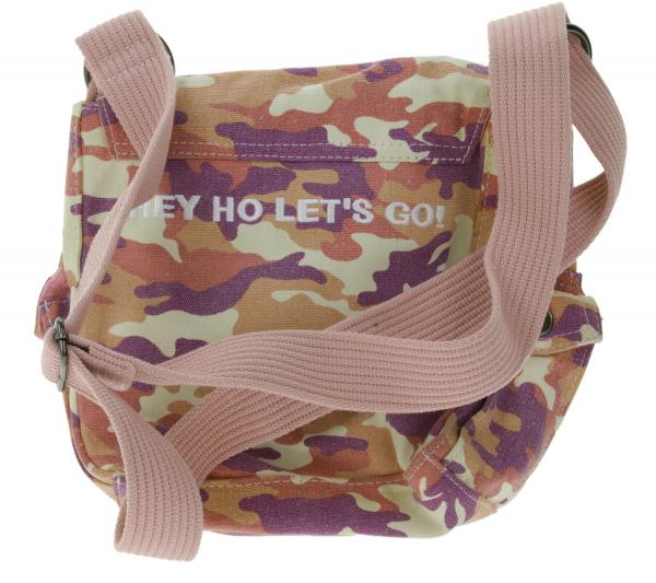 RAMONES Rock-Band Umh&auml;nge-Tasche Schultertasche mit verstellbarem Riemen MB81358RAM Camouflage Pink
