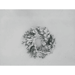 Fir wreath, snow, approx. 25 cm in diameter