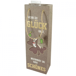 Horn-Geschenktüte „Gluck“ 12 x 36 cm