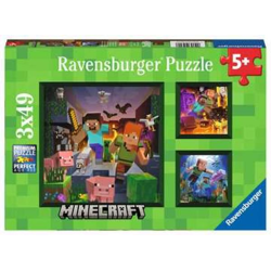 Minecraft Biomes - Puzzle - 3 x 49 Teile