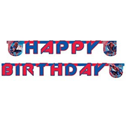 Spiderman - 1 Happy Birthday Banner