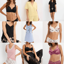 Starting at €1.50 per piece: Assorted women's underwear, pajamas, and swimwear, Category A new merchandise from Germany, sizes XS–XXXL, MOQ 50 pieces