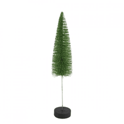 Countryfield Weihnachtsbaum auf Sockel Glitter grün 28 cm