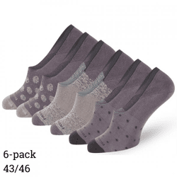 Easton Marlowe keine Show Socken unisex grau Größe 43/46 Satz von 6