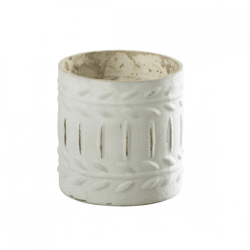 J-Line Windlicht Ezy S, Glas, weiß, 8 cm