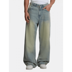 lässige Karl Kani Herren Jeans 10.5 g/m² mit Baumwolle Blau/Beige