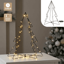 LED Baum, 3D, schwarz, 66 LEDs, ca. 45cmH