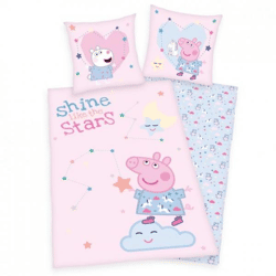 Peppa Pig - Renforcé bed linen - 80x80/135x200 cm