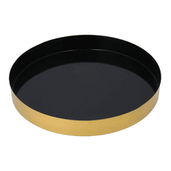 Platte, gold schwarz, ca. 25cmD