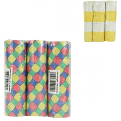 Nature-themed and block-shaped streamers, 4 meters, 2 assorted styles, set of 3