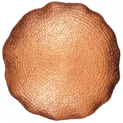 Unique Living Zierkissen „Metallic“, rund, bronzefarben, 45 cm
